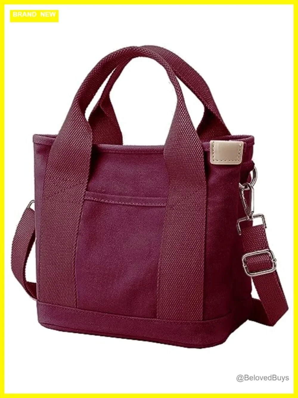 Canvas Crossbody Tote Bag with Zipper Shoulder Hobo Satchel